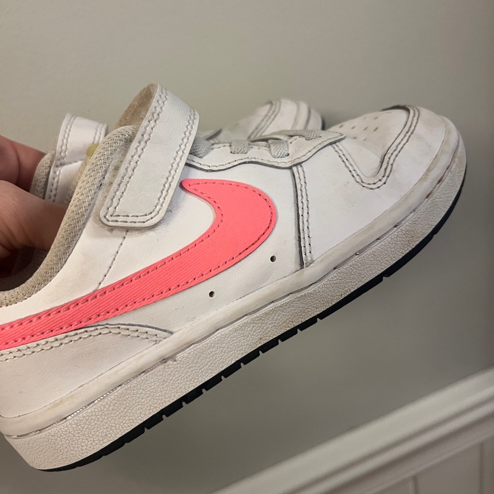 Nike Kids White and Pink Sneakers